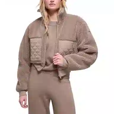 Alo Yoga Sherpa Edge Bomber Ivory