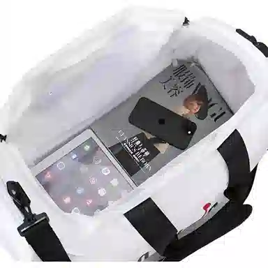 Jordan Simple Large Capacity Shoulder Travel Bag White