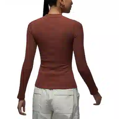 Jordan FW24 Knit Top Brown/White