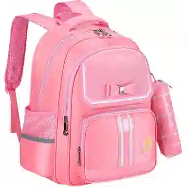 芭菲尼 开学季高颜值多隔层书包年级英伦风护脊减压双肩背包耐磨包包 牛津布 双肩包 儿童款 蓝色/粉色