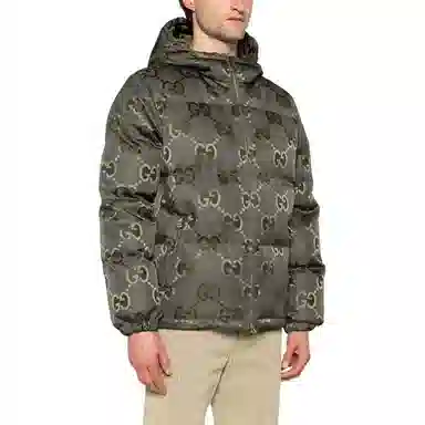 Gucci FW22 Logo Zip Hoodie Jacket Green