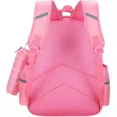 芭菲尼 开学季高颜值多隔层书包年级英伦风护脊减压双肩背包耐磨包包 牛津布 双肩包 儿童款 蓝色/粉色