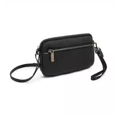 老人头 休闲通勤菱格高级感百搭经典 头层牛皮 单肩斜挎包 常规 女款 黑色/白色/卡其色