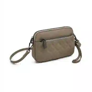 老人头 休闲通勤菱格高级感百搭经典 头层牛皮 单肩斜挎包 常规 女款 黑色/白色/卡其色