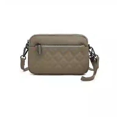 老人头 休闲通勤菱格高级感百搭经典 头层牛皮 单肩斜挎包 常规 女款 黑色/白色/卡其色