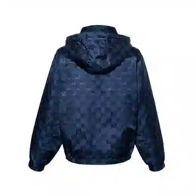 GUCCI FW22 Logo Jacquard Hoodie Blue
