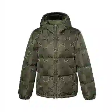 Gucci FW22 Logo Zip Hoodie Jacket Green