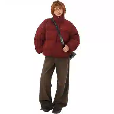 美式复古重磅高街潮流宽松百搭做旧外套棉服 男女同款