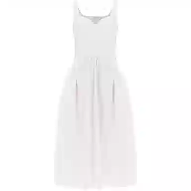 Alexander McQueen Midi Poplin Dress In