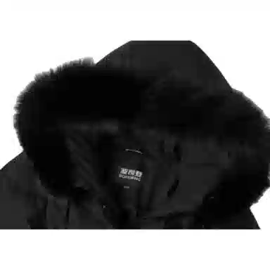 波司登 连帽中长款简约羽绒服 女款 黑色