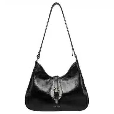 Pierre Cardin Vintage Leather Crossbody Bag Black Brown