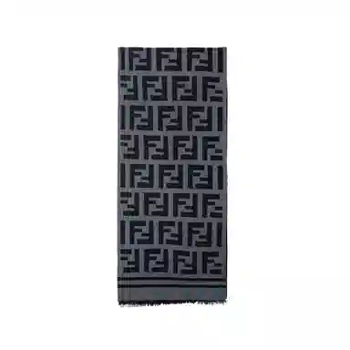 Fendi Wool Scarf Black Grey