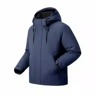 鸭鸭 新山系系列 纯色连帽厚款羽绒服 男女同款