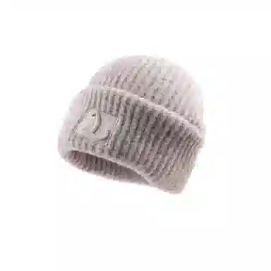 恩僾德 大头围款保暖堆堆冷帽小众百搭高颜值显脸小针织护耳帽 聚酯纤维 绒线帽 男女同款情侣款