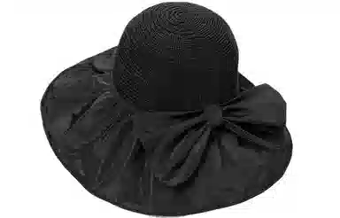 优幽兰 小众潮流大帽檐显脸小户外黑胶防紫外线 聚酯纤维 防晒帽 女款