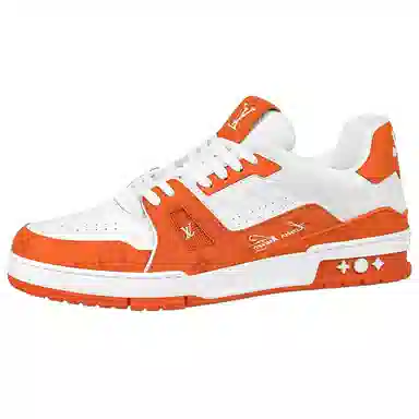 LOUIS VUITTON Trainer White Orange