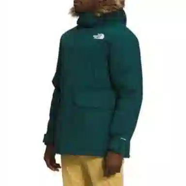 The North Face Logo Embroidered Hoodie Jacket Green