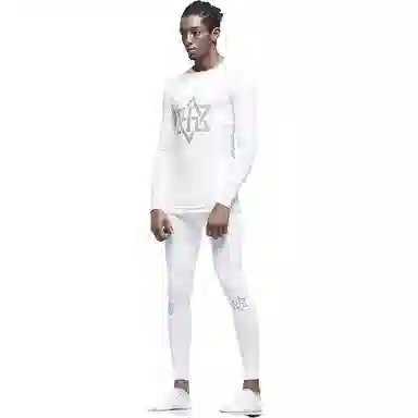 NORVINCY Star Print Leggings White