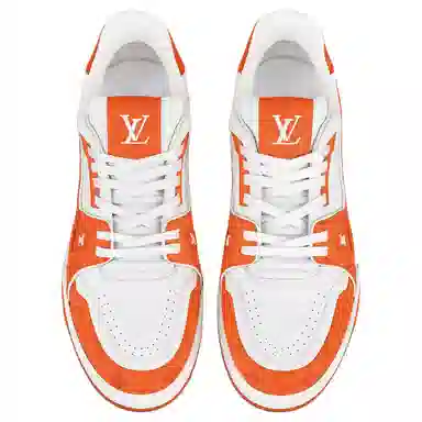 LOUIS VUITTON Trainer White Orange