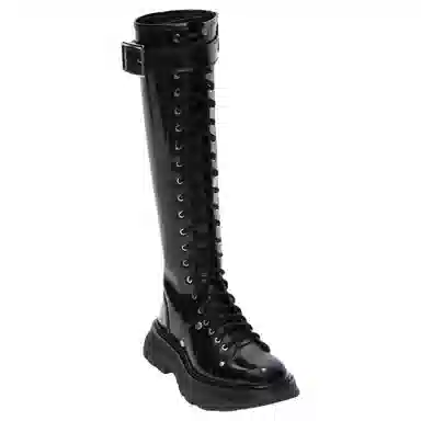 Alexander McQueen Tread High Boots Black