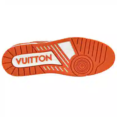 LOUIS VUITTON Trainer White Orange
