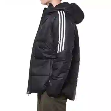 adidas Logo Hoodie Jacket Black