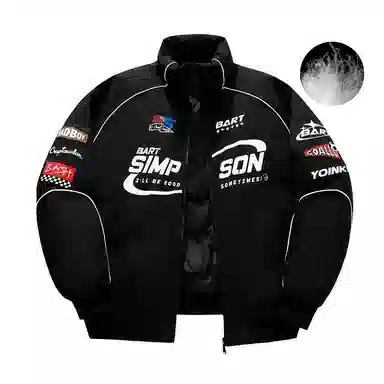 The Simpsons Logo Embroidered Racing Jacket