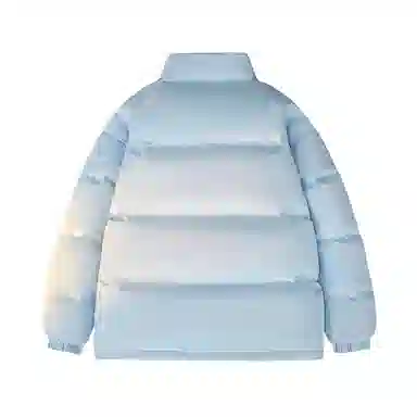 鸭鸭 舒适纯色拉链开合落肩长袖短款羽绒服 男女同款