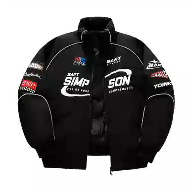 The Simpsons Logo Embroidered Racing Jacket