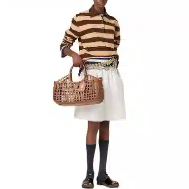 Miu Miu SS25 Cocoa Brown Polo