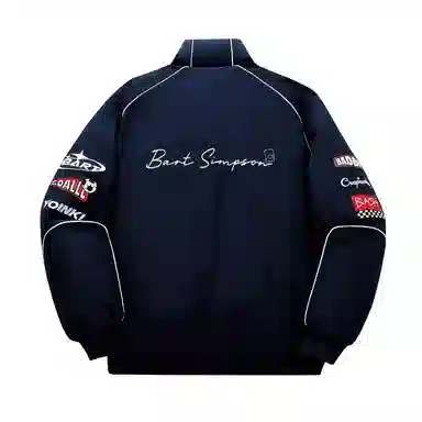 The Simpsons Logo Embroidered Racing Jacket