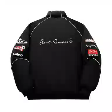 The Simpsons Logo Embroidered Racing Jacket