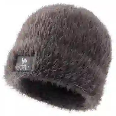 CAMEL Plush Knit Winter Hat