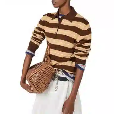 Miu Miu SS25 Cocoa Brown Polo