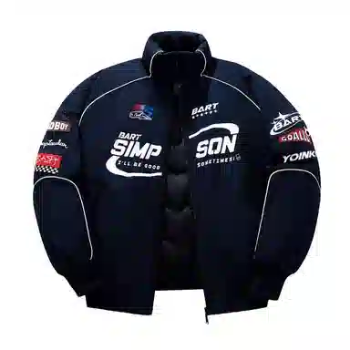 The Simpsons Logo Embroidered Racing Jacket