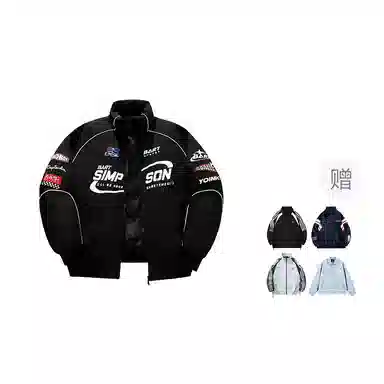 The Simpsons Logo Embroidered Racing Jacket