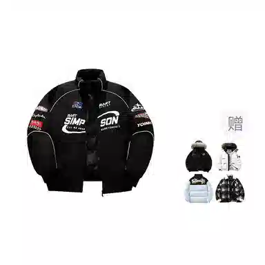 The Simpsons Logo Embroidered Racing Jacket