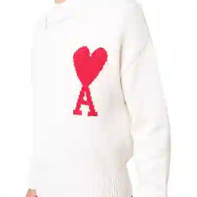 AMIPARIS Ami De Coeur Sweater White