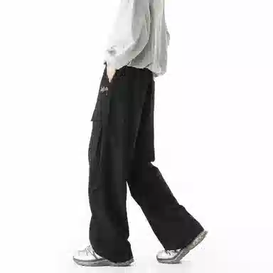 敦煌博物馆 美式复古纯色简约多口袋宽松束脚户外机能伞兵休闲工装裤 男女同款