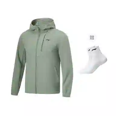 LiNing Fitness Series Hoodie Grey Green