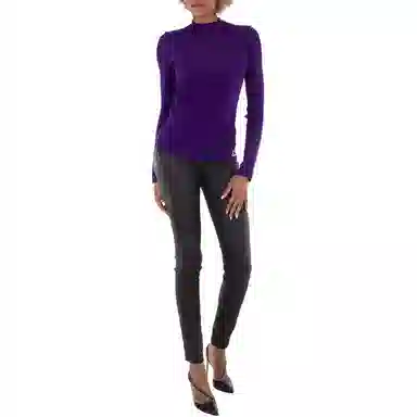 Burberry Wool Blend Sweater Purple