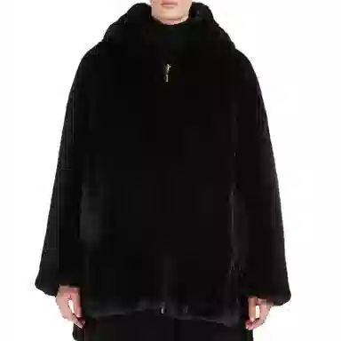 MaxMara Solid Zip Hoodie Jacket Black