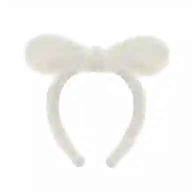 如花梦 可爱兔耳朵 日常百搭洗脸敷面膜 温柔防滑额前 毛绒 发箍 女款