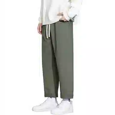 顶峰保罗 潮牌美式高街锥形九分直筒宽松工装裤无性别主义痞帅时尚简约百搭显高显瘦休闲裤 男女同款