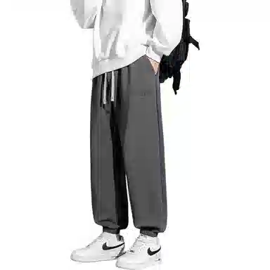 顶峰保罗 潮牌美式高街宽松运动束脚卫裤无性别主义痞帅百搭时尚设计感显高显瘦休闲裤 男女同款