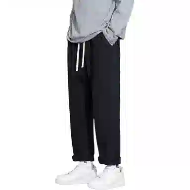 顶峰保罗 潮牌美式高街锥形九分直筒宽松工装裤无性别主义痞帅时尚简约百搭显高显瘦休闲裤 男女同款