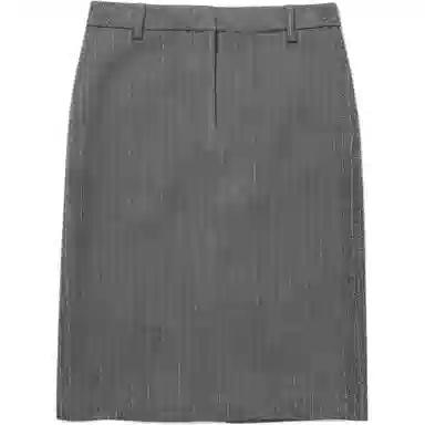 LOW CLASSIC FW25 STRIPE WOOL H-LINE SKIRTS