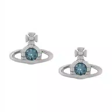 Vivienne Westwood Nano Saturn Earrings Silver/Blue