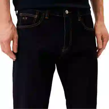 Armani Exchange Slim Fit Zip Denim Indigo