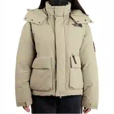 The North Face Logo Zip Hoodie Khaki